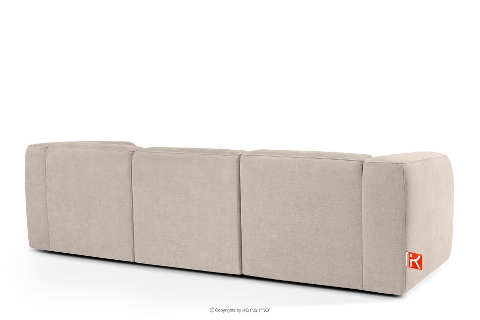FUBBO Weiches Dreisitzer-Sofa aus einem Gewebestoff in Creme cremefarben - Foto 3