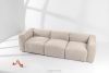 FUBBO Weiches Dreisitzer-Sofa aus einem Gewebestoff in Creme cremefarben - Foto 2