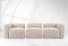 FUBBO Weiches Dreisitzer-Sofa aus einem Gewebestoff in Creme cremefarben - Foto 11