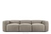 Weiches Dreisitzer-Sofa aus einem Gewebestoff in Beige