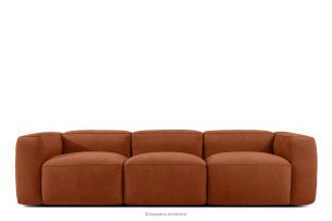FUBBO, https://konsimo.de/kollektion/fubbo/ Weiches Dreisitzer-Sofa aus rotem Gewebestoff rotbraun - Foto