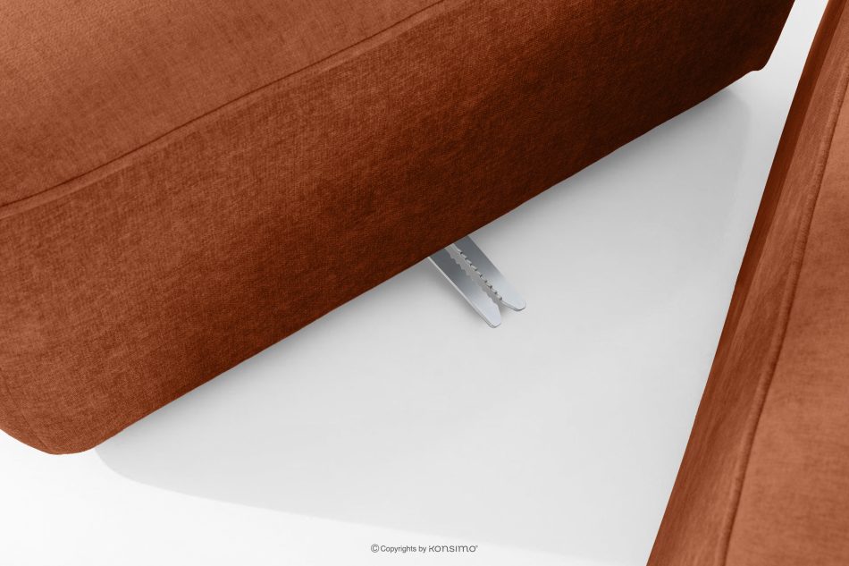 FUBBO Weiches Dreisitzer-Sofa aus rotem Gewebestoff rotbraun - Foto 8