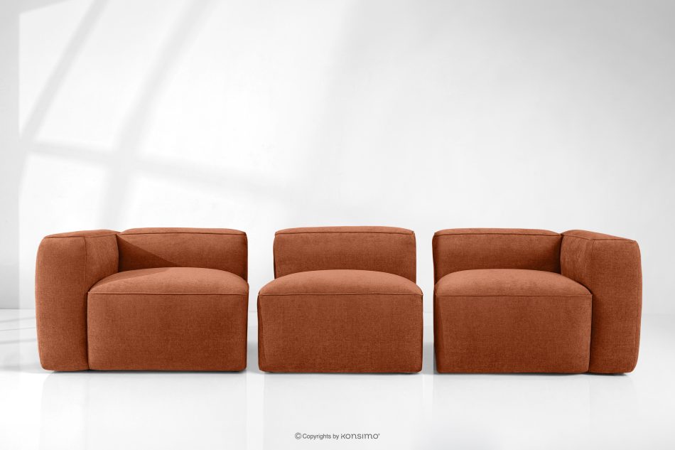 FUBBO Weiches Dreisitzer-Sofa aus rotem Gewebestoff rotbraun - Foto 10