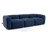 FUBBO Weiches Dreisitzer-Sofa aus dunkelblauem Gewebestoff marineblau - Foto 3
