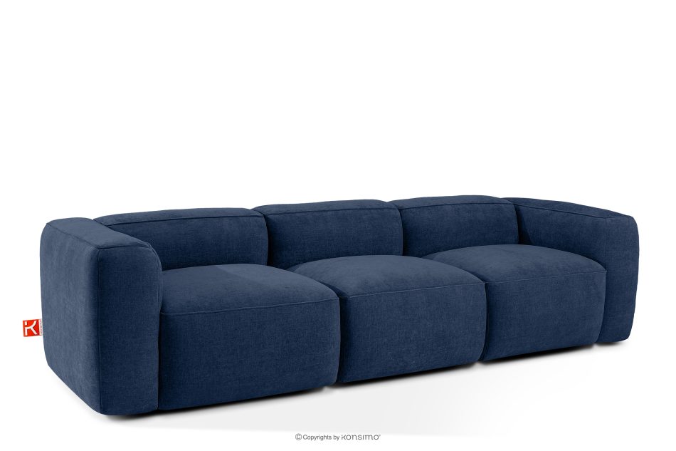 FUBBO Weiches Dreisitzer-Sofa aus dunkelblauem Gewebestoff marineblau - Foto 2