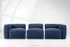 FUBBO Weiches Dreisitzer-Sofa aus dunkelblauem Gewebestoff marineblau - Foto 11