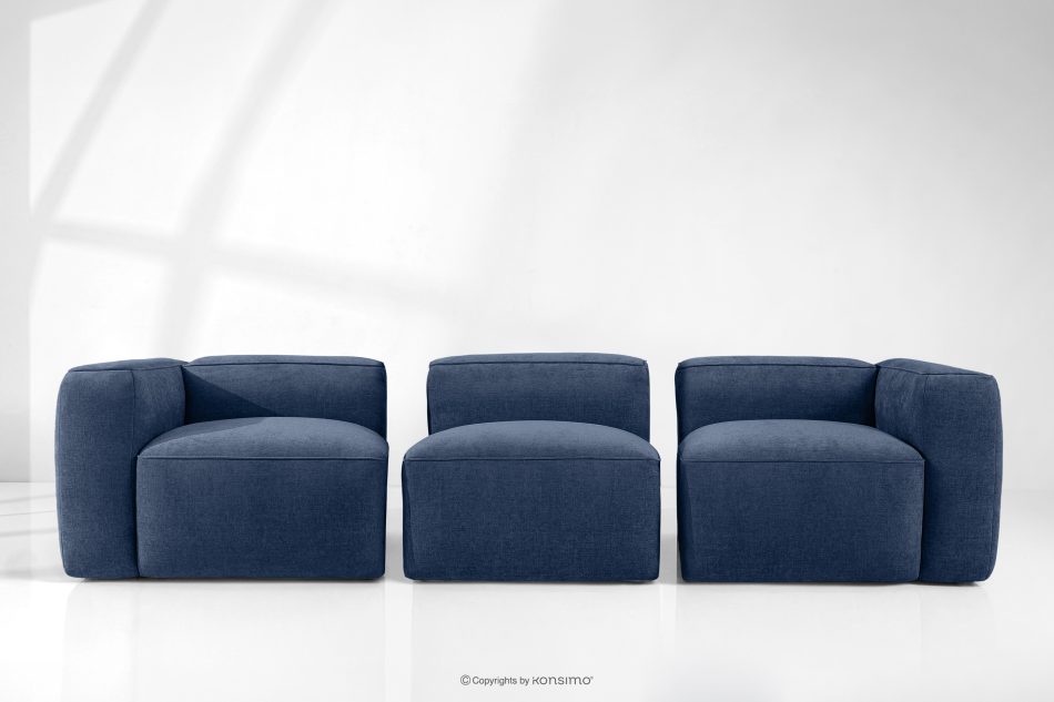 FUBBO Weiches Dreisitzer-Sofa aus dunkelblauem Gewebestoff marineblau - Foto 10