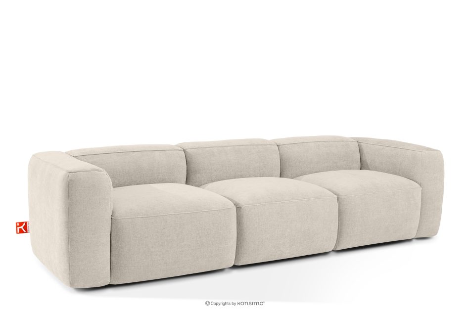 FUBBO Weiches Dreisitzer-Sofa aus einem Gewebestoff in Ecru ecru - Foto 2