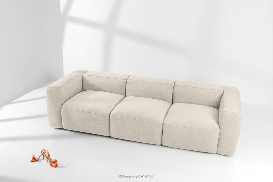 FUBBO Weiches Dreisitzer-Sofa aus einem Gewebestoff in Ecru ecru - Foto 1