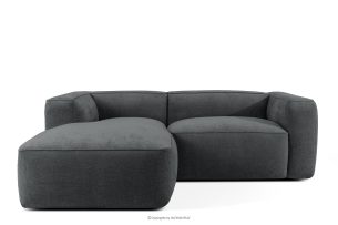 FUBBO, https://konsimo.de/kollektion/fubbo/ Weiches Ecksofa aus Gewebestoff links anthrazit anthrazit - Foto