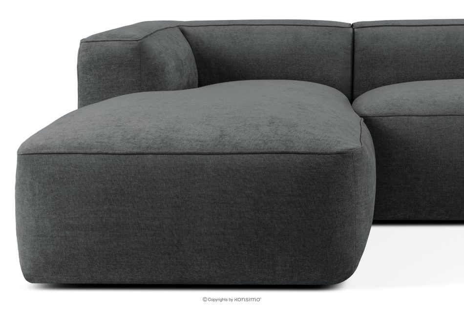 FUBBO Weiches Ecksofa aus Gewebestoff links anthrazit anthrazit - Foto 7