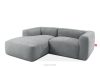 FUBBO Weiches Ecksofa aus Gewebestoff links grau grau - Foto 3