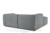 FUBBO Weiches Ecksofa aus Gewebestoff links grau grau - Foto 4