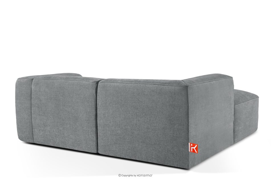 FUBBO Weiches Ecksofa aus Gewebestoff links grau grau - Foto 3