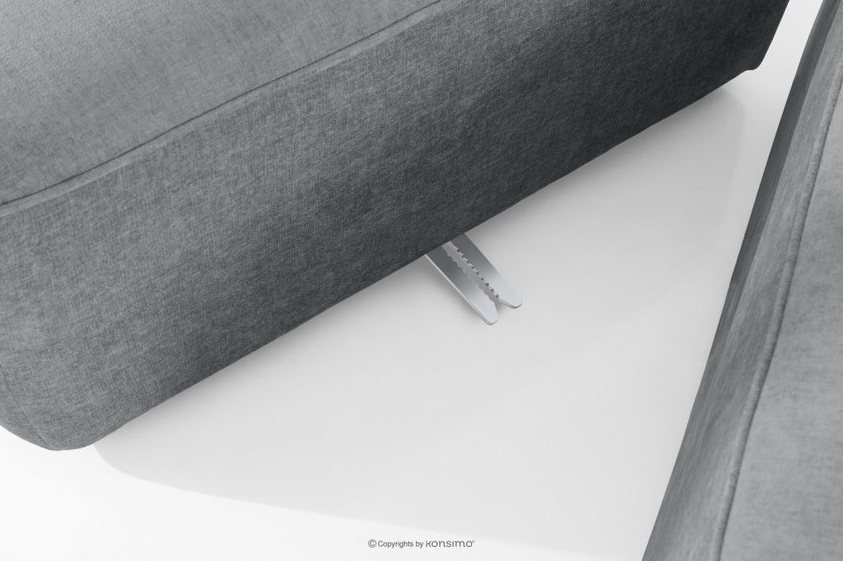 FUBBO Weiches Ecksofa aus Gewebestoff links grau grau - Foto 8