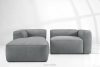 FUBBO Weiches Ecksofa aus Gewebestoff links grau grau - Foto 11