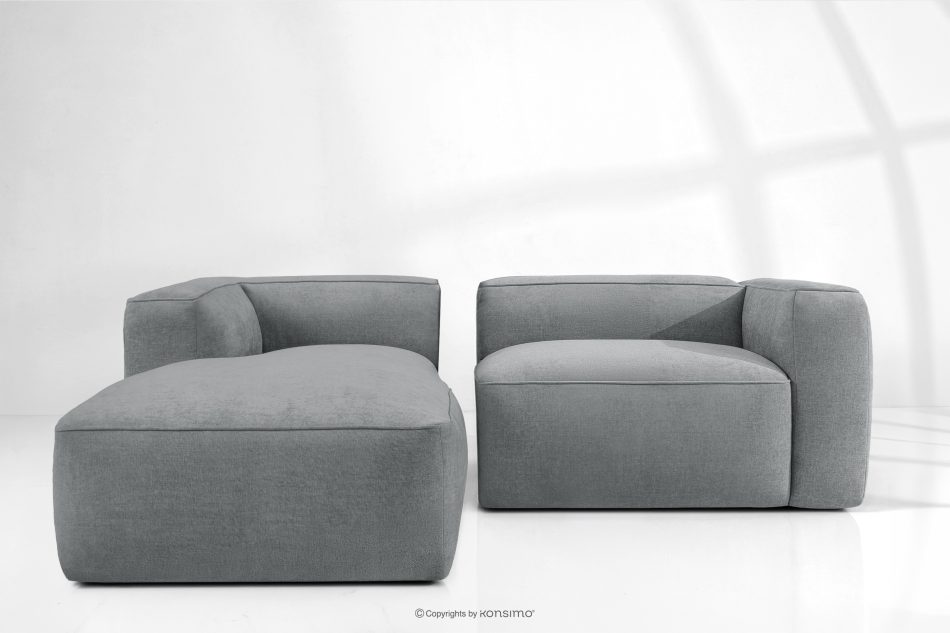FUBBO Weiches Ecksofa aus Gewebestoff links grau grau - Foto 10