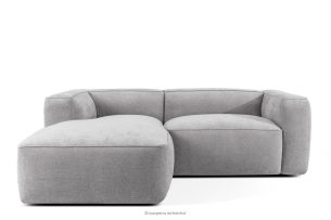 FUBBO, https://konsimo.de/kollektion/fubbo/ Weiches Ecksofa aus Gewebestoff links hellgrau hellgrau - Foto