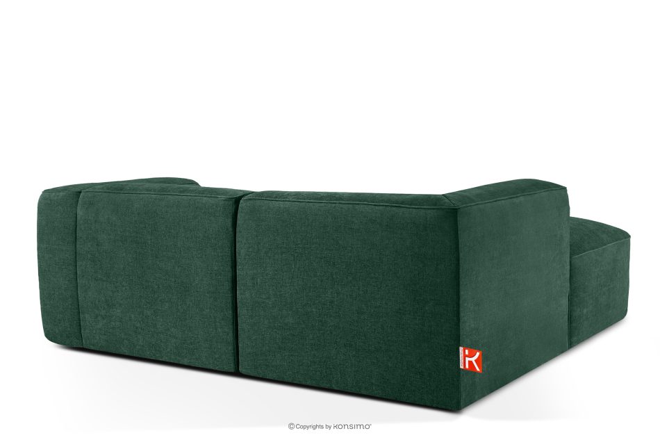 FUBBO Weiches Ecksofa aus Gewebestoff links dunkelgrün dunkelgrün - Foto 3