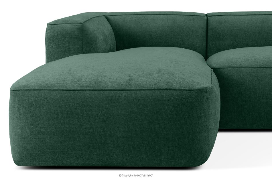 FUBBO Weiches Ecksofa aus Gewebestoff links dunkelgrün dunkelgrün - Foto 7