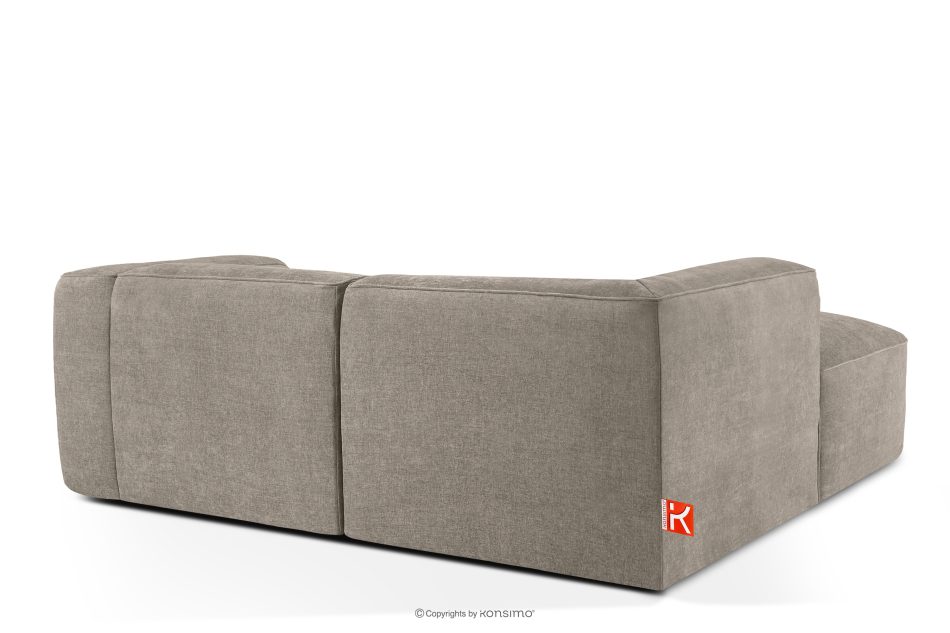 FUBBO Weiches Ecksofa aus Gewebestoff links beige beige - Foto 3