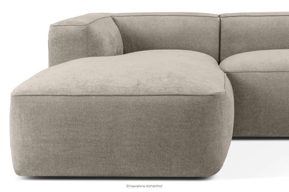 FUBBO Weiches Ecksofa aus Gewebestoff links beige beige - Foto 7