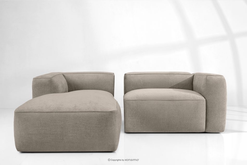 FUBBO Weiches Ecksofa aus Gewebestoff links beige beige - Foto 10