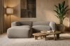 FUBBO Weiches Ecksofa aus Gewebestoff links beige beige - Foto 12