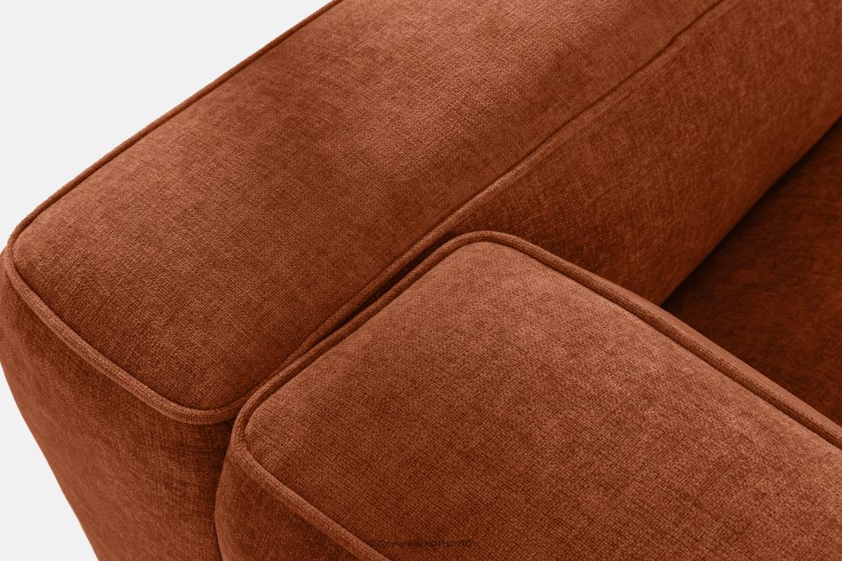 FUBBO Weiches Ecksofa aus Gewebestoff links rot rotbraun - Foto 6