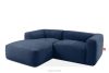 FUBBO Weiches Ecksofa aus Gewebestoff links marineblau marineblau - Foto 3