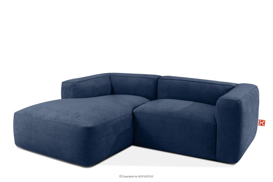 FUBBO Weiches Ecksofa aus Gewebestoff links marineblau marineblau - Foto 2