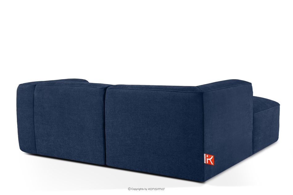 FUBBO Weiches Ecksofa aus Gewebestoff links marineblau marineblau - Foto 3
