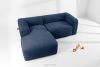 FUBBO Weiches Ecksofa aus Gewebestoff links marineblau marineblau - Foto 2