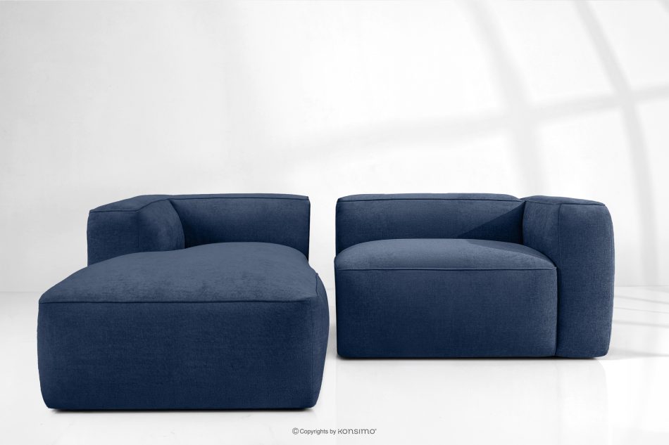 FUBBO Weiches Ecksofa aus Gewebestoff links marineblau marineblau - Foto 10