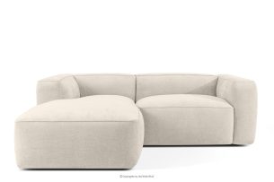 FUBBO, https://konsimo.de/kollektion/fubbo/ Weiches Ecksofa aus Gewebestoff links ecru ecru - Foto