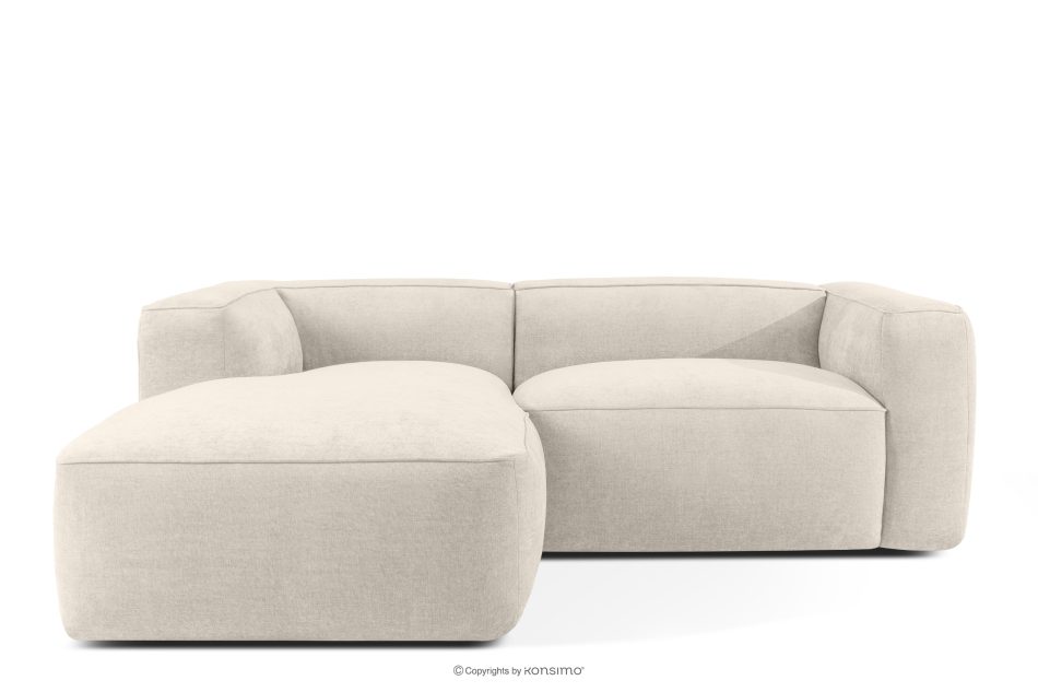 FUBBO Weiches Ecksofa aus Gewebestoff links ecru ecru - Foto 0