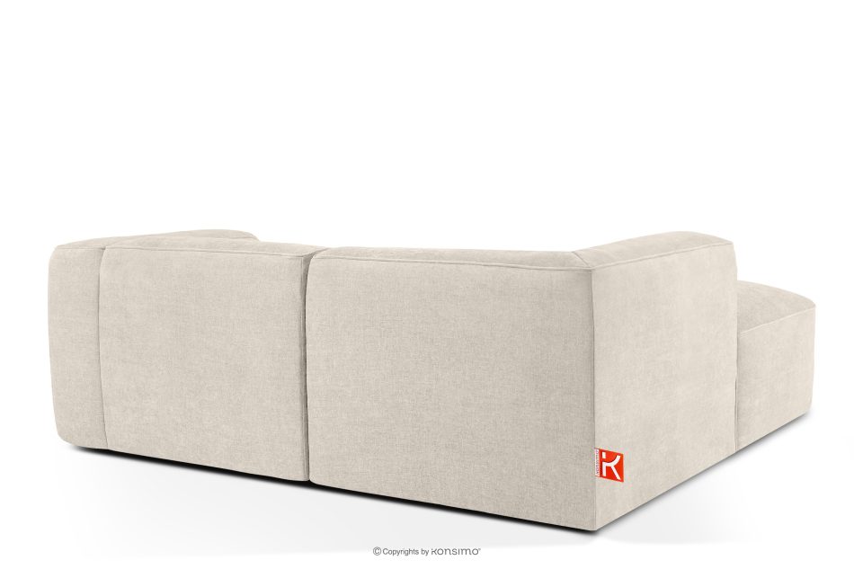 FUBBO Weiches Ecksofa aus Gewebestoff links ecru ecru - Foto 3