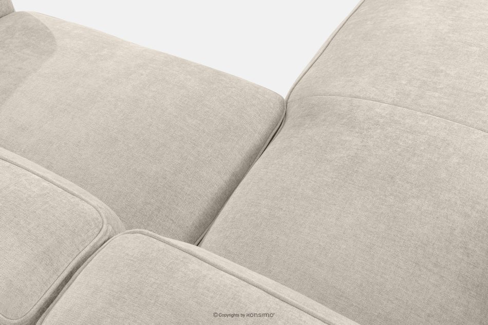 FUBBO Weiches Ecksofa aus Gewebestoff links ecru ecru - Foto 5