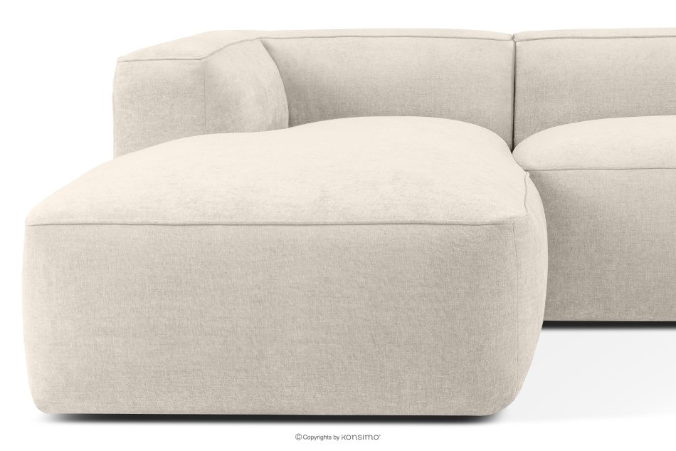 FUBBO Weiches Ecksofa aus Gewebestoff links ecru ecru - Foto 7