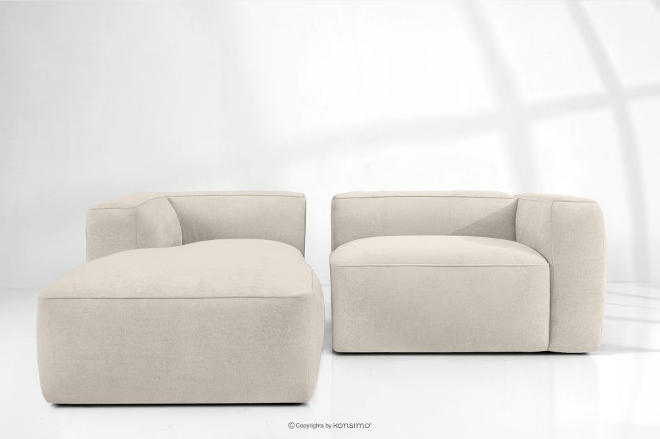 FUBBO Weiches Ecksofa aus Gewebestoff links ecru ecru - Foto 10