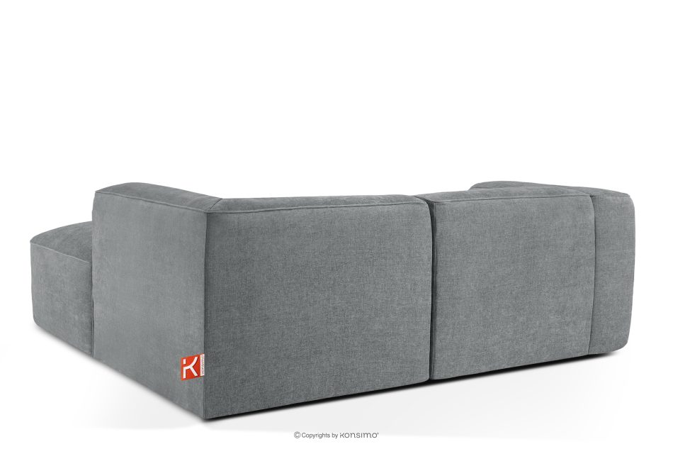 FUBBO Weiches Ecksofa aus Gewebestoff rechts grau grau - Foto 3