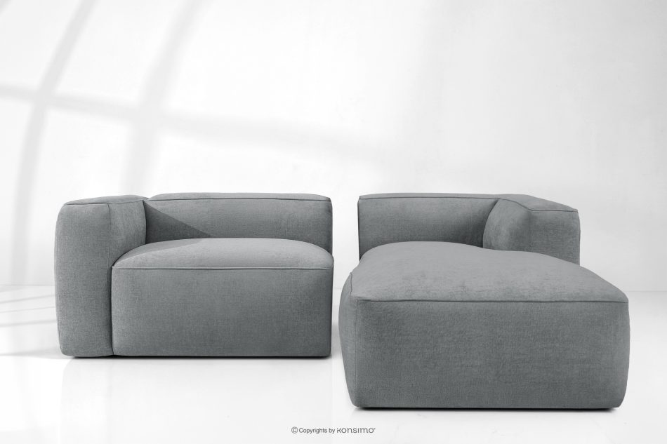 FUBBO Weiches Ecksofa aus Gewebestoff rechts grau grau - Foto 10