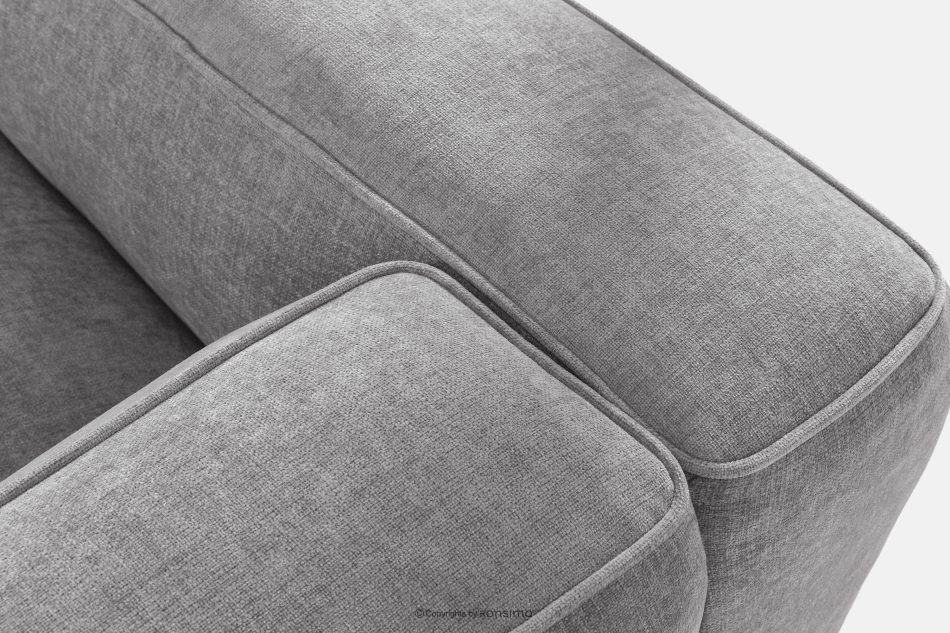 FUBBO Weiches Ecksofa aus Gewebestoff rechts hellgrau hellgrau - Foto 6