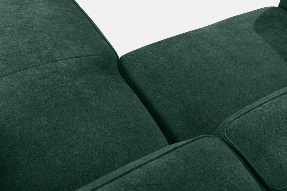 FUBBO Weiches Ecksofa aus einem geflochtenen Gewebestoff rechts dunkelgrün dunkelgrün - Foto 5