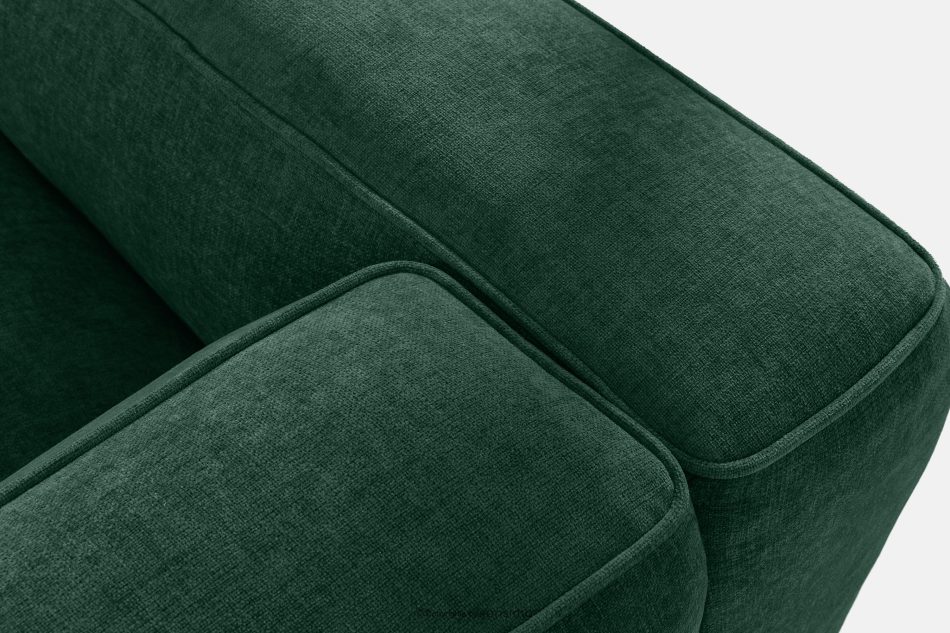 FUBBO Weiches Ecksofa aus einem geflochtenen Gewebestoff rechts dunkelgrün dunkelgrün - Foto 6