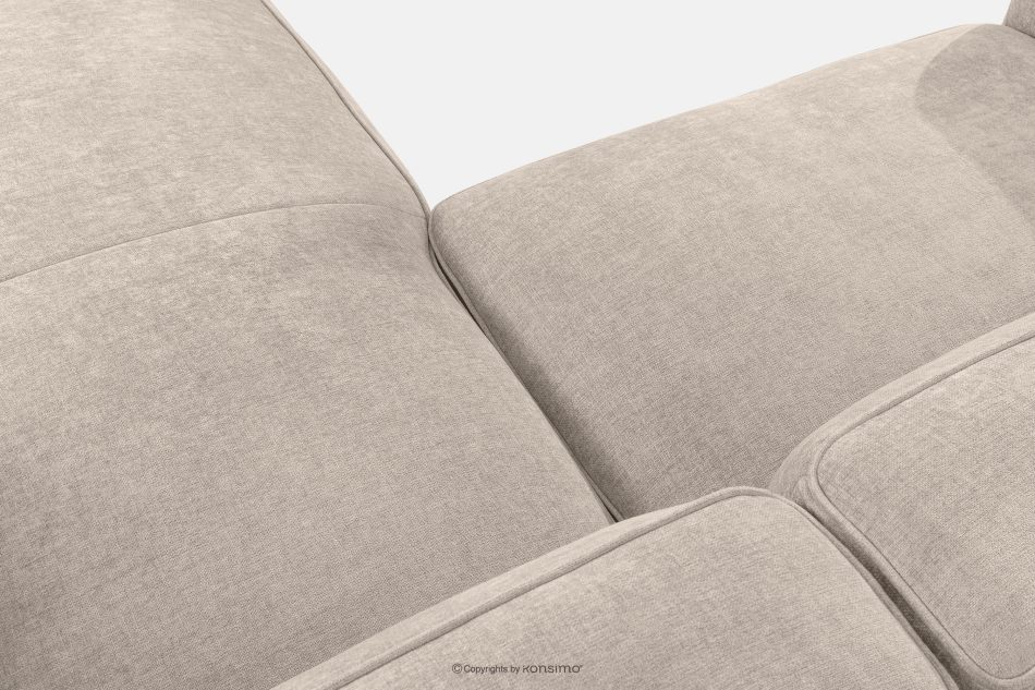 FUBBO Weiches Ecksofa aus einem geflochtenen Gewebestoff rechts cremefarben cremefarben - Foto 5