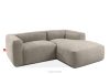 FUBBO Weiches Ecksofa aus einem geflochtenen Gewebestoff rechts beige beige - Foto 3