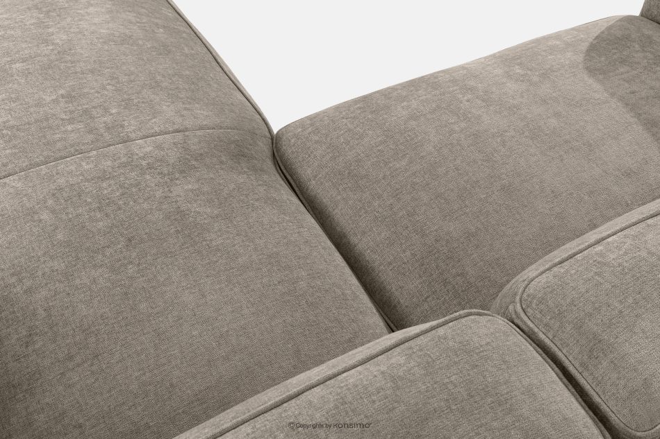 FUBBO Weiches Ecksofa aus einem geflochtenen Gewebestoff rechts beige beige - Foto 5
