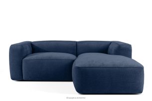 FUBBO, https://konsimo.de/kollektion/fubbo/ Weiches Ecksofa aus einem geflochtenen Gewebestoff rechts marineblau marineblau - Foto