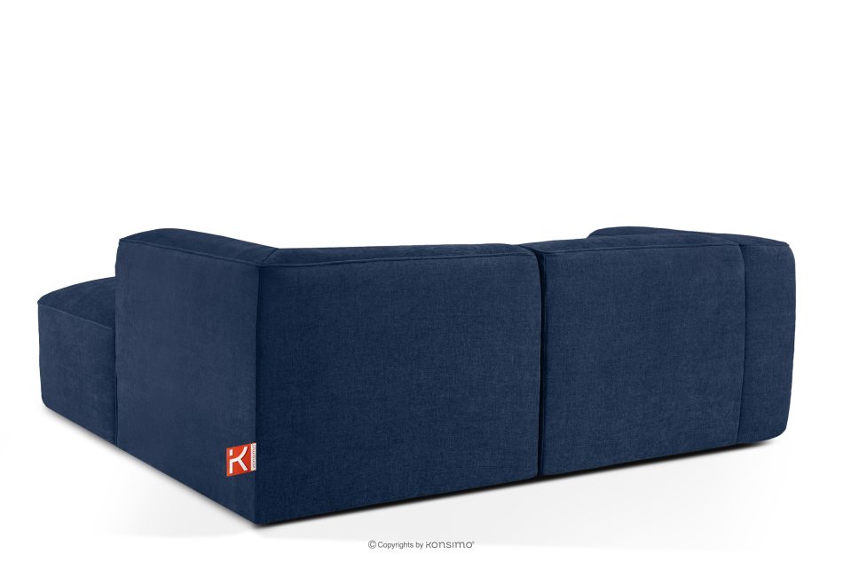 FUBBO Weiches Ecksofa aus einem geflochtenen Gewebestoff rechts marineblau marineblau - Foto 3